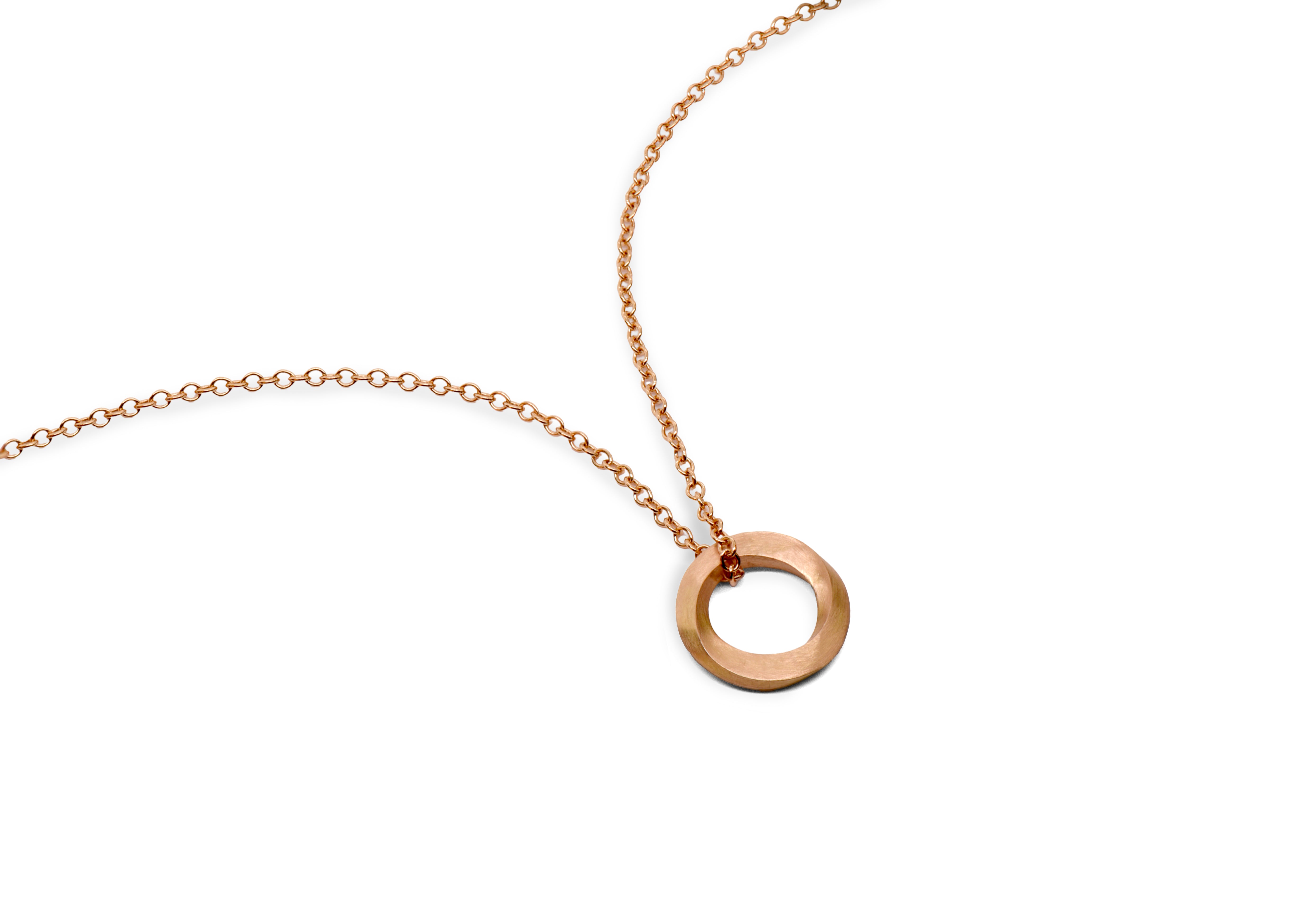 18ct Gold Mini Mobius Circle Pendant