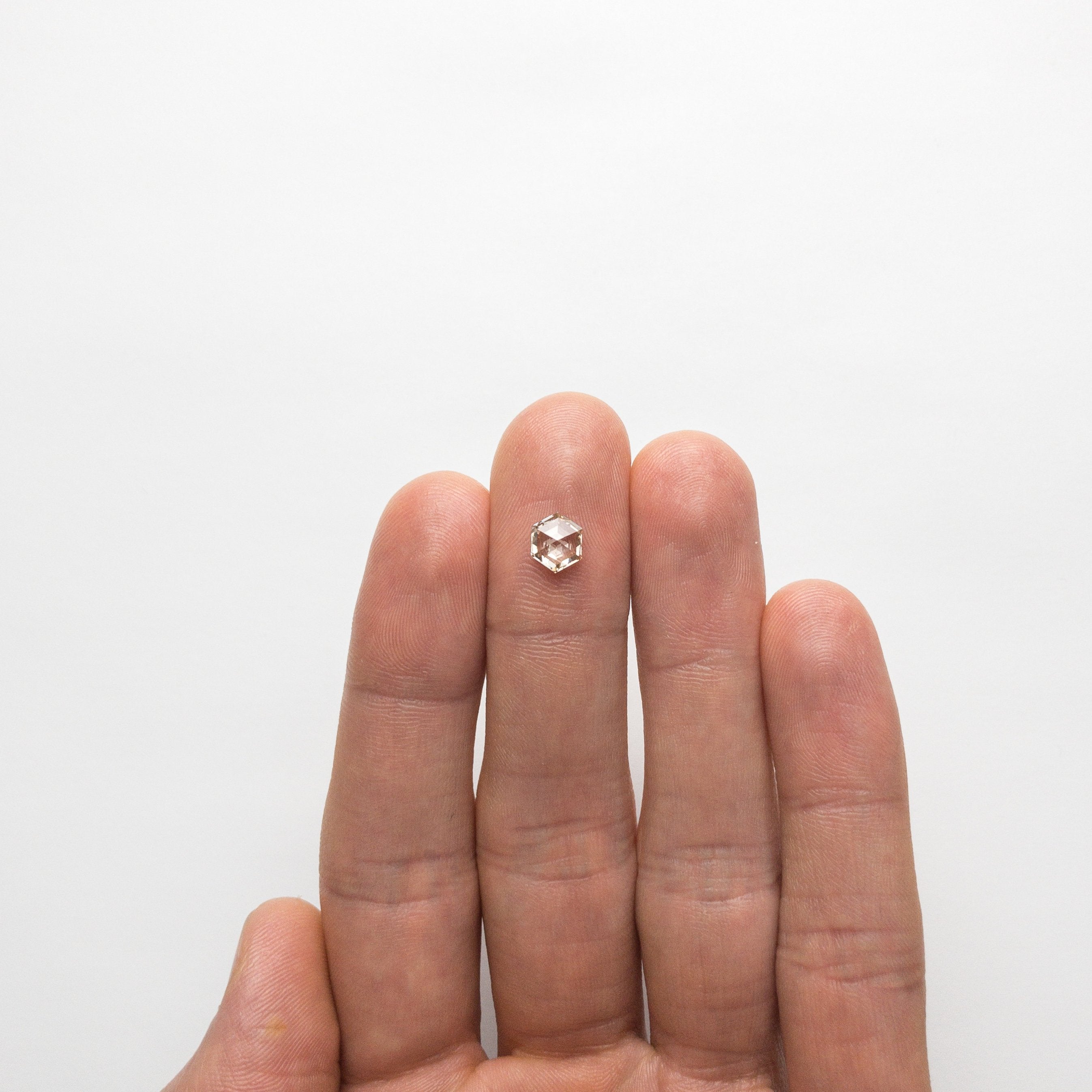 1.01ct 7.16x5.97x3.00mm Hexagon Rosecut 18804-02 - Misfit Diamonds