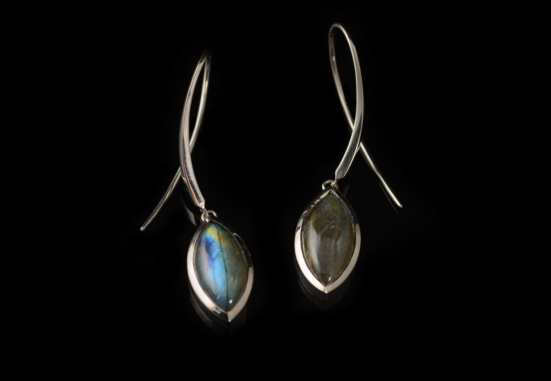 Labradorite earring commission