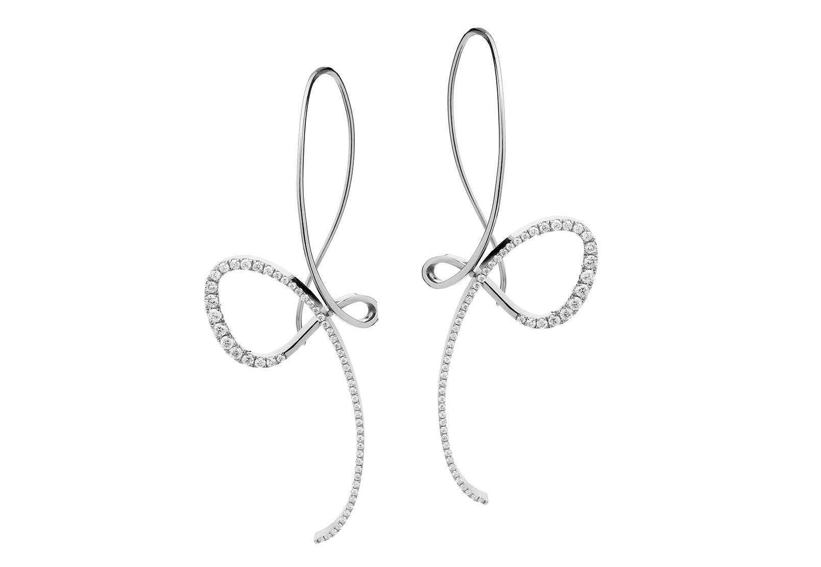 18ct white gold diamond set earrings