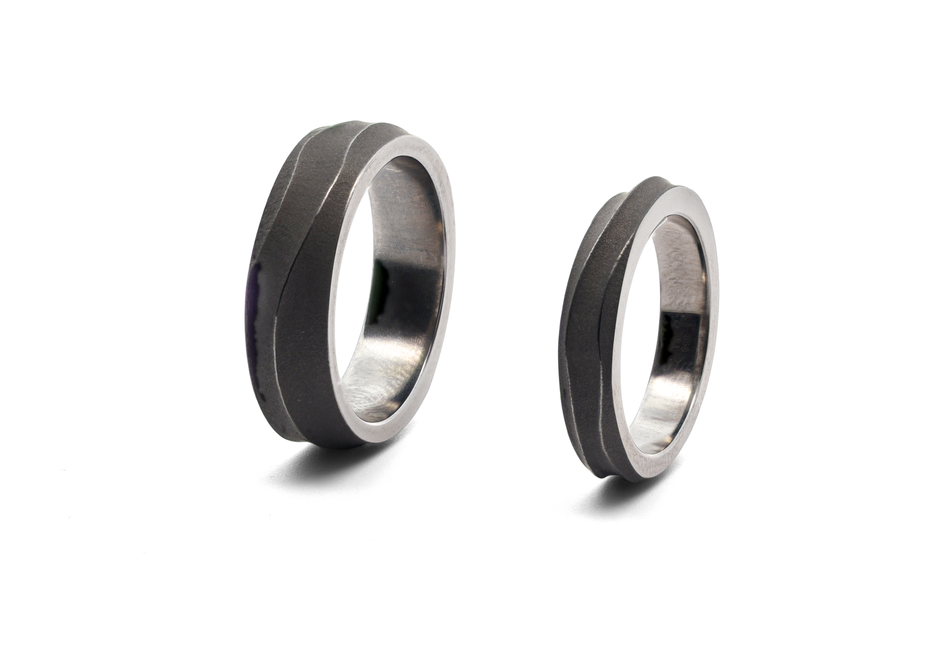 Women and Men's Tantalum Tide Wedding Bands