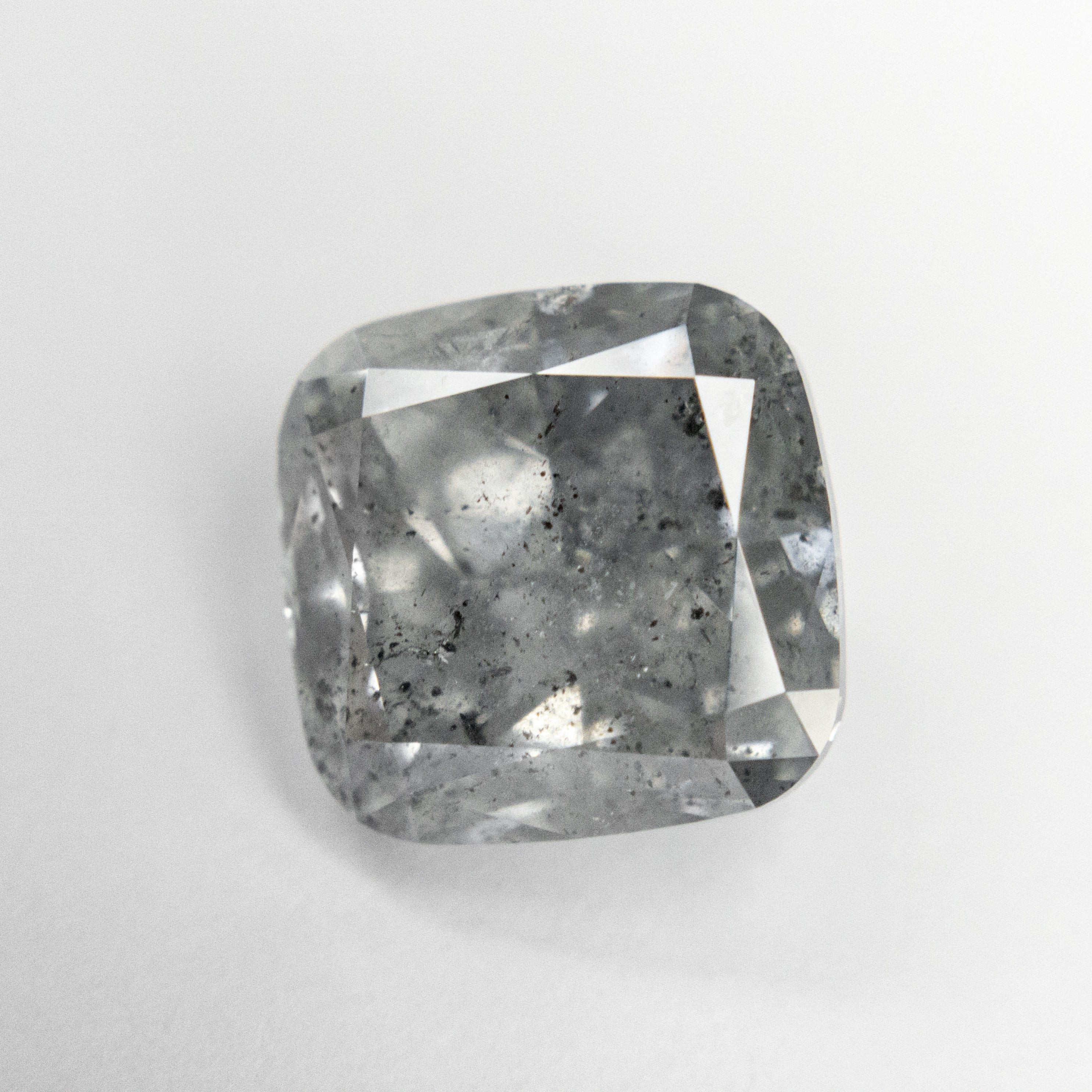 4.61ct 9.25x9.14x5.80mm GIA I3 Fancy Grey Cushion Brilliant 18859-01 - Misfit Diamonds