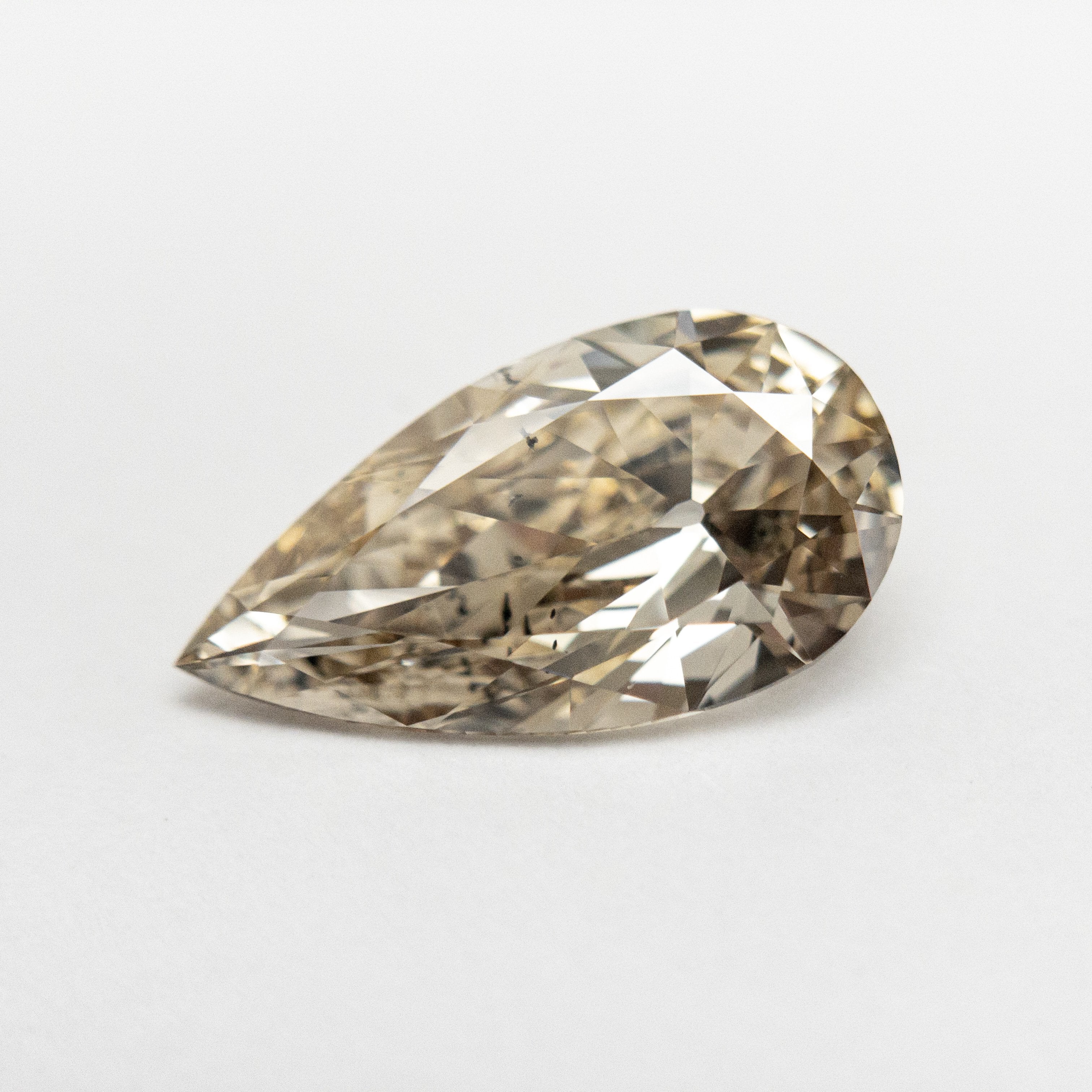 2.05ct 13.01x7.00x3.66mm Champagne Salt and Pepper Pear Brilliant 19337-01-McCaul