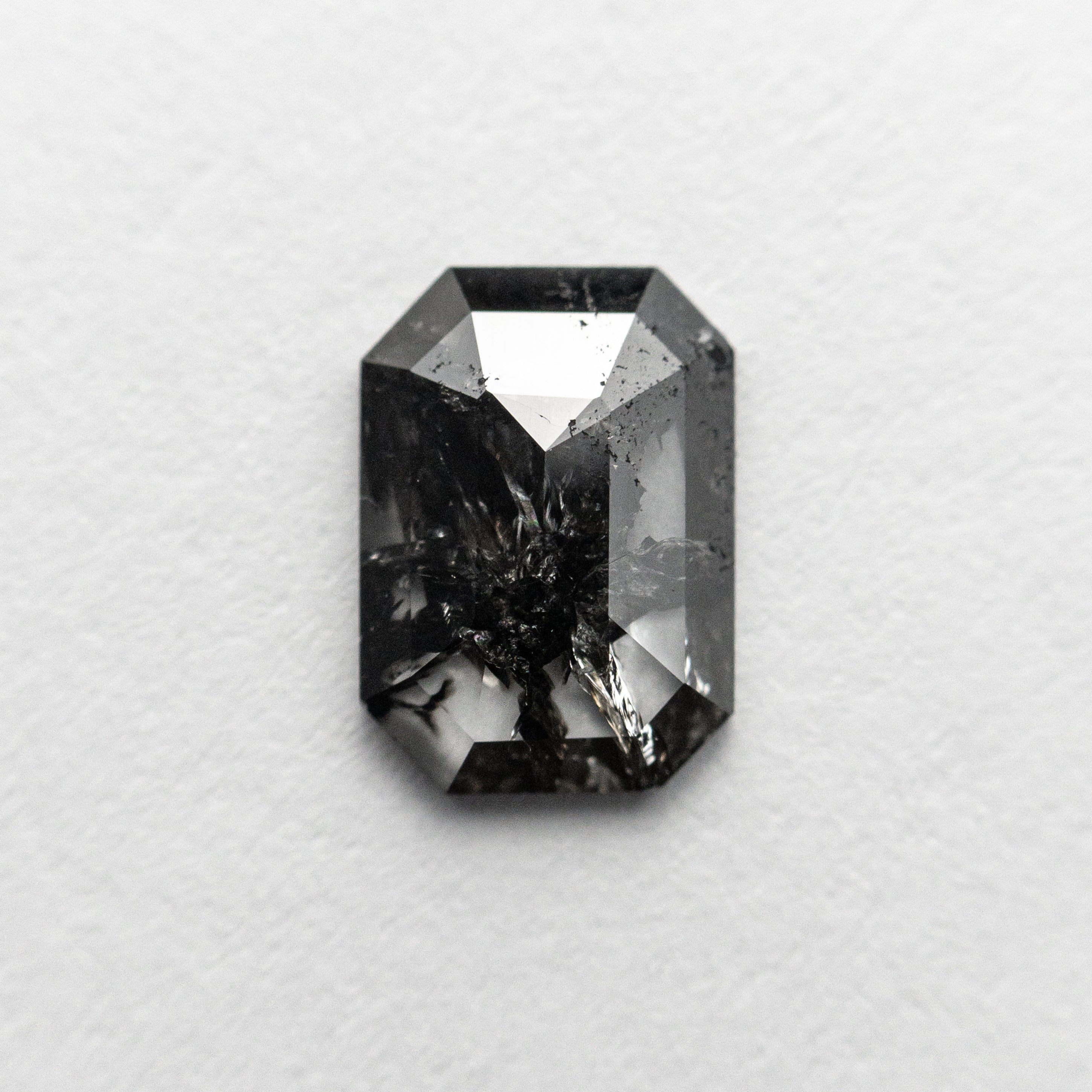 0.86ct 7.70x5.46x1.87mm Salt and Pepper Cut Corner Rectangle Rosecut 19908-01