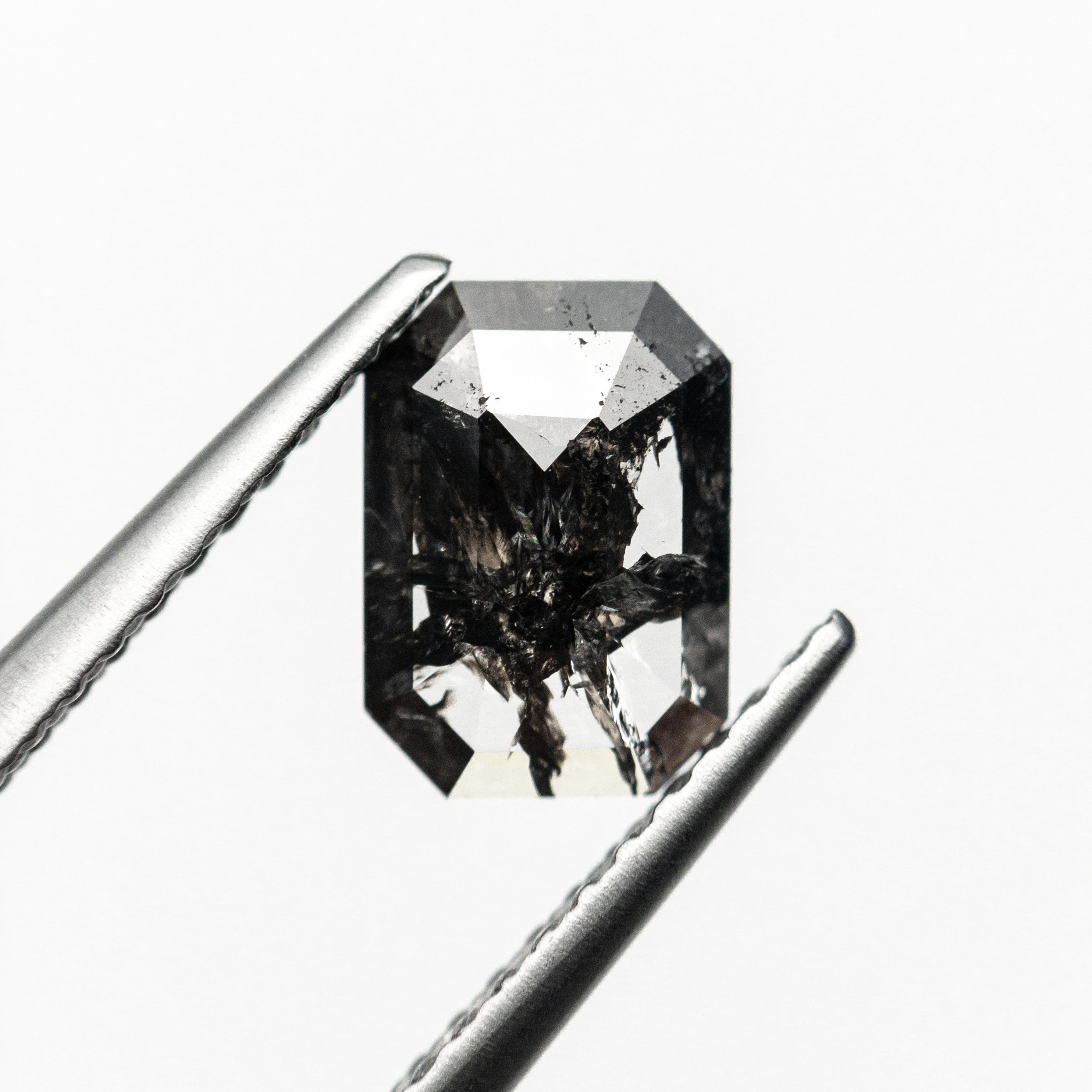 0.86ct 7.70x5.46x1.87mm Salt and Pepper Cut Corner Rectangle Rosecut 19908-01