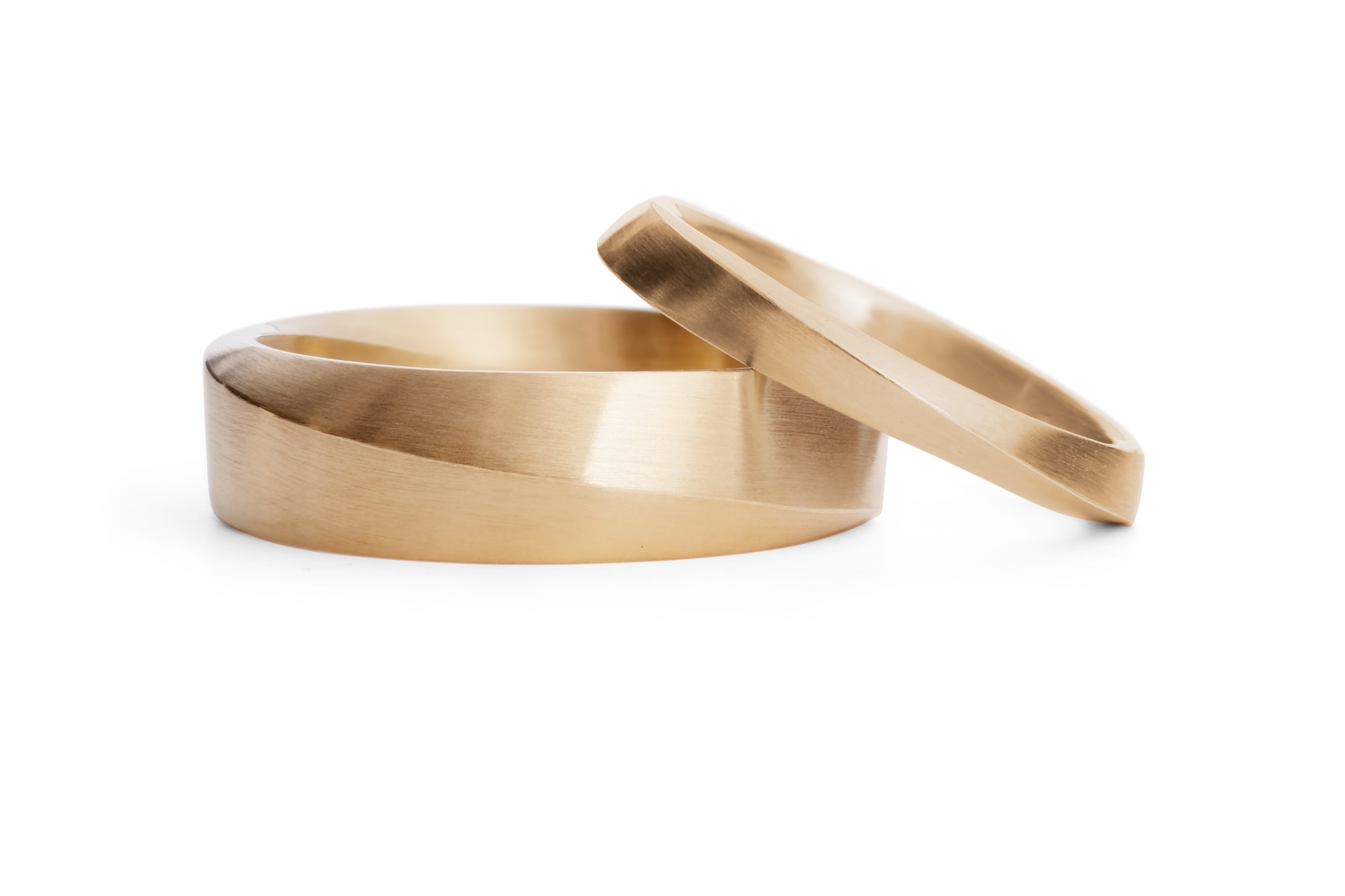 Ladies and mens mobius wedding bands-McCaul